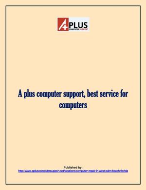 Computer Support Plus Calaméo - A plus computer support, best service for computers