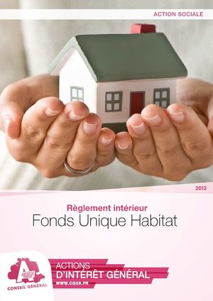 Fonds Unique Habitat : Règlement Intérieur