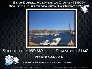 La Ciotat: Vente appartement particulier Vue sur mer 