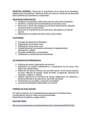 LOS SERES DE LA NATURALEZA
