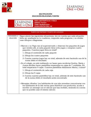 Guía de Multiplicación