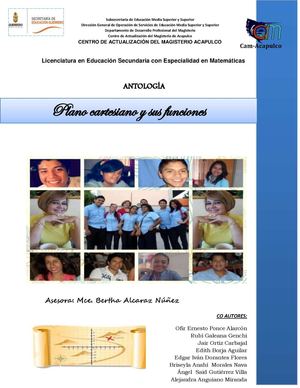 Antología Plano Cartesiano y sus funciones