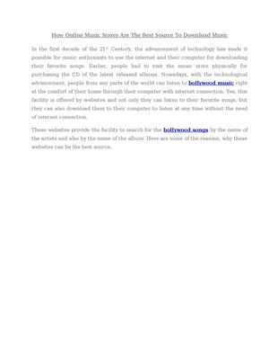 How Online Music Stores Are The Best Source To Download Music?