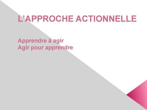 Approche actionnelle