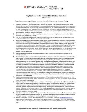  Summer 2014 Gift Card Promotion