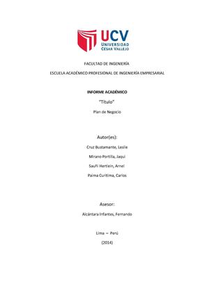 Plan de Negocios