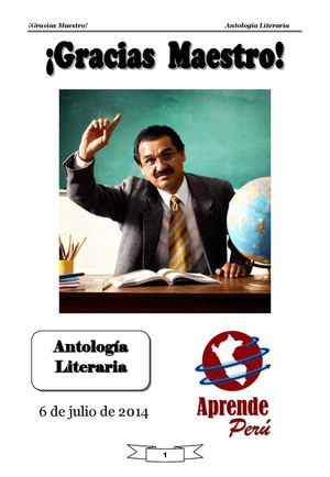 Gracias Maestro (Antología Literaria)