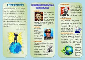 TRIPTICO:CORRIENTES IDEOLÓGICAS DEL SIGLO XX