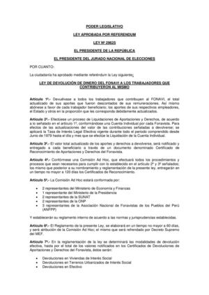 LEY DE DEVOLUCION DEL DINERO DEL FONAVI A LOS TRABAJADORES QUE CONTRIBUYERON AL EL MISMO