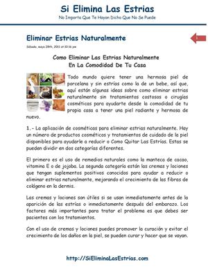 Eliminar estrias naturalmente