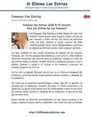 Famosas con estrias