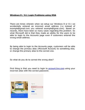 Windows 8 login problems