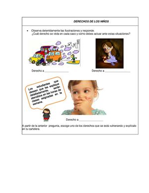 DERECHOS DE LOS NIÑOS ACTIVIDAD