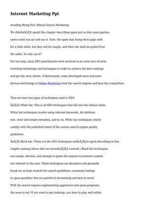 Internet Marketing Ppt