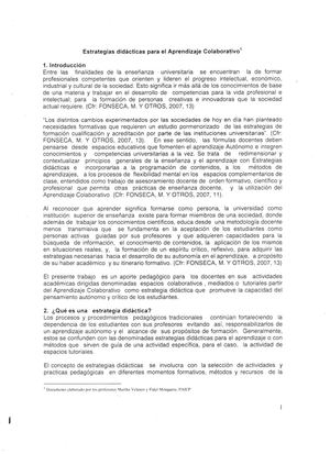 Estrategias didácticas en el aprendizaje colaborativo