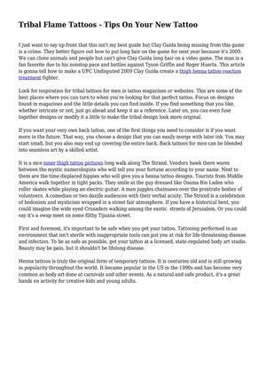 Tribal Flame Tattoos - Tips On Your New Tattoo