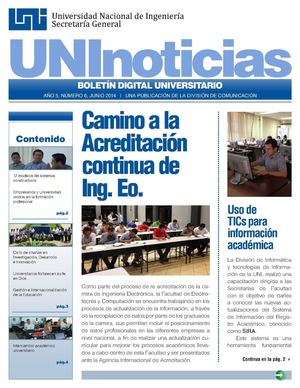 Boletín Digital Universitario N°6 Junio 2014 