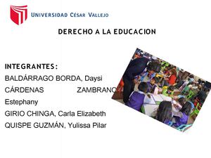 Derecho a la Educacion