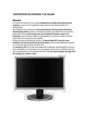 Dispositivos de Entrada y Salida de pc