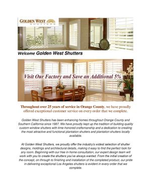 Golden West Shutters
