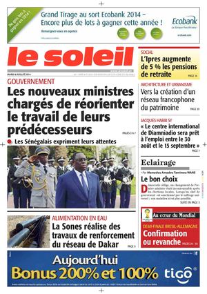 Edition du 8 Juillet 2014
