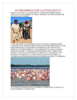 EL DESARROLLO DE LA ETNIA WAYUU