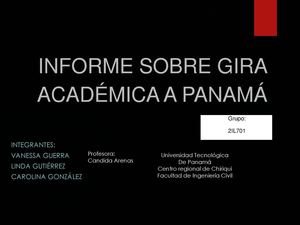 INFORME SOBRE GIRA ACADÉMICA A PANAMÁ