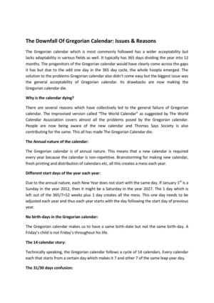 The Downfall Of Gregorian Calendar: Issues & Reasons