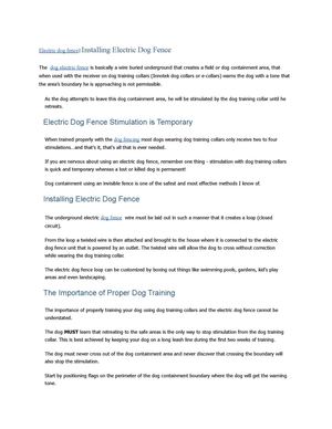 temporary electric dog fence