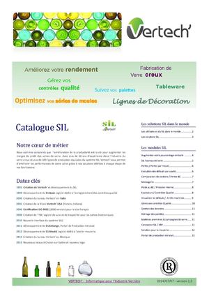 Vertech SIL solution de supervision de production verre