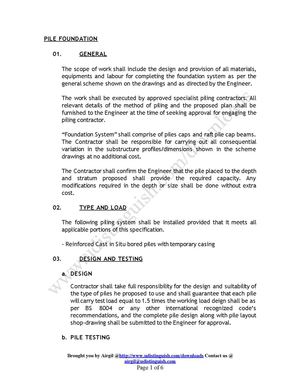 [www.udistinguish.com] Specification for Piling Work