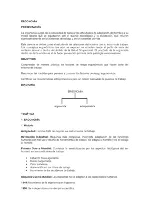 Generalidades Ergonomia