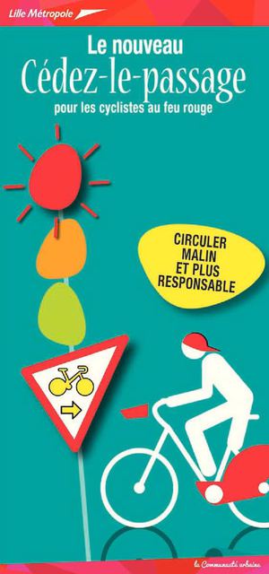 Cédez-le-passage pour vélo: mise en place dans la métropole lilloise