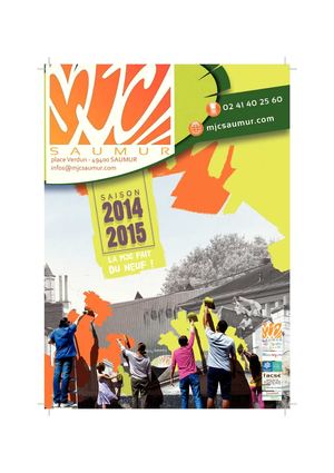 Plaquette MJC Saumur 2014 2015