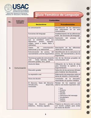 contenidos básicos lenguaje