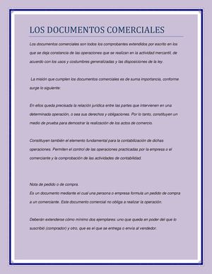 DOCUMENTOS COMERCIALES
