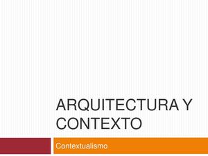 Arquitectura y contexto