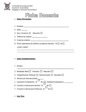 Ficha Docente