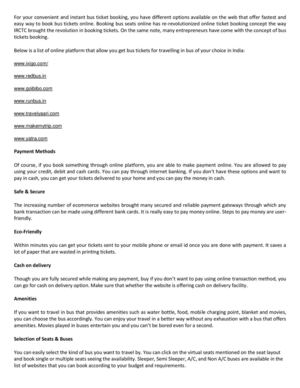 Boom in Bus Ticket Booking Portals to Book Bus Tickets Online