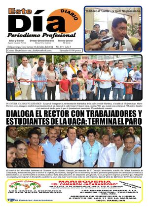 DIALOGA EL RECTOR CON TRABAJADORES Y  ESTUDIANTES DE LA UACA: TERMINA EL PARO