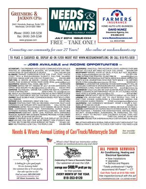 NEEDS & WANTS #334 - July 2014