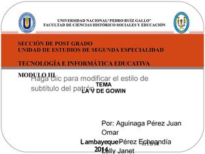LA V DE GOWIN 