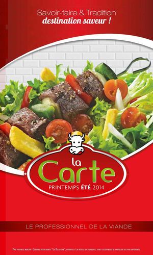 Carte La Boucherie Saumur