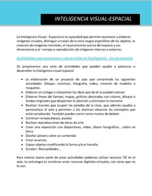 Eines per treballar la intel·ligència visual-espaial