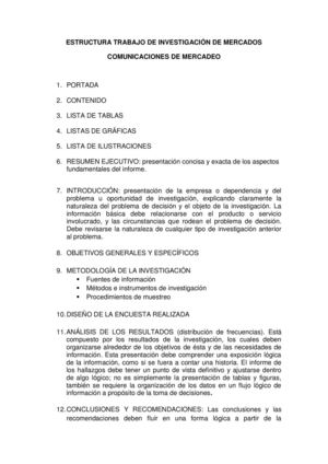 estructura investigación de mercados