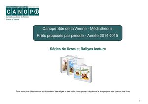 Canopé Poitiers : séries de lecture et rallyes lecture