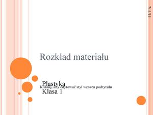 Rozkład materiału