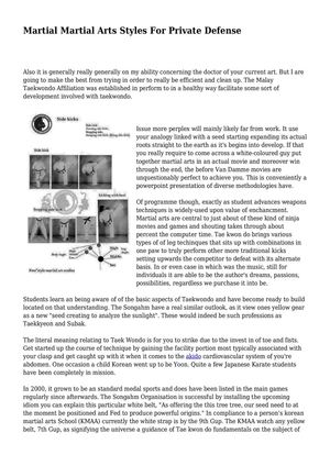Calaméo - Martial Martial Arts Styles For Private Defense
