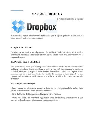 MANUAL DROPBOX