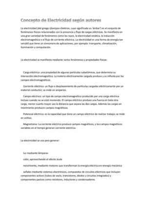 Concepto de Electricidad